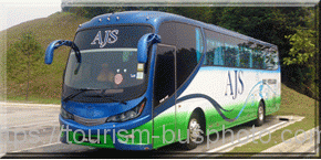 マレーシアの観光バス