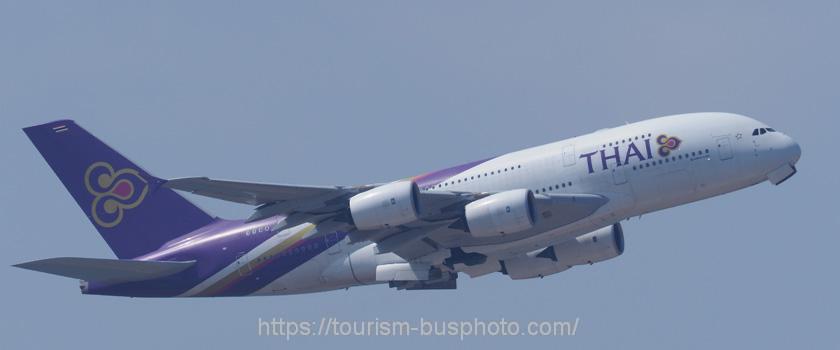 タイ国際航空　HS-TUC　エアバスA380　中部空港　2017.03.22